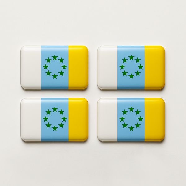 Pegatina 3D BANDERA 8 ESTRELLAS (rectangular) - Imagen 2