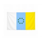 Bandera de Canarias de 8 Estrellas Verdes [60x90cm]